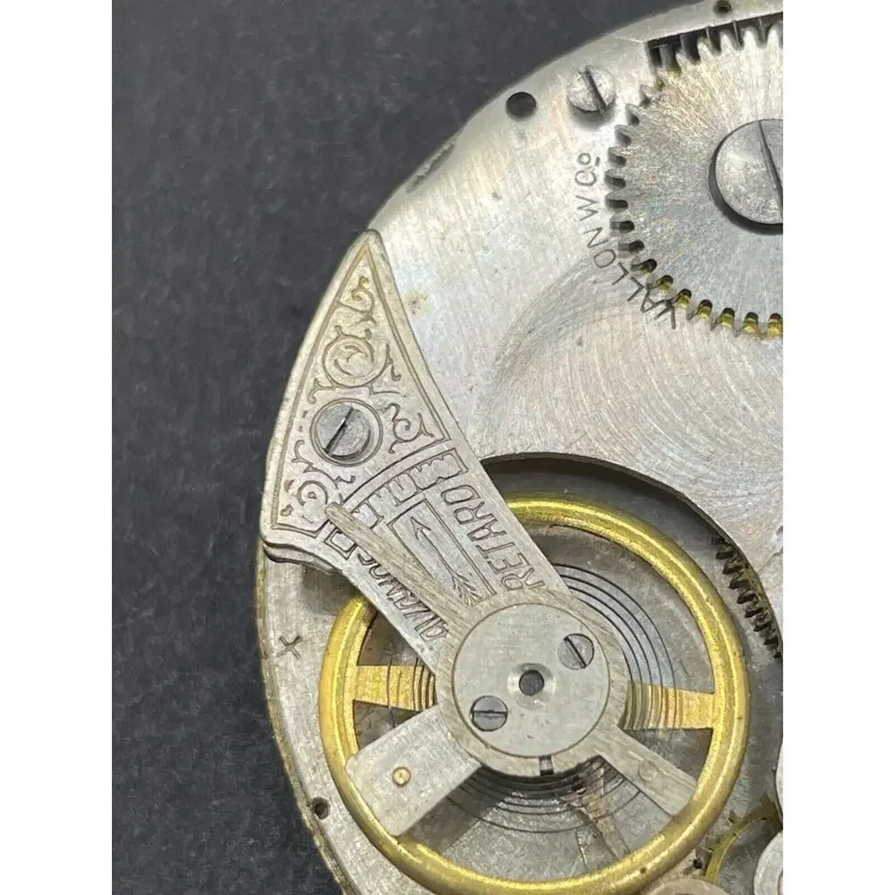 Baltic Swiss Pocket Watch Movement White Dial No Jewels For Parts/Repair